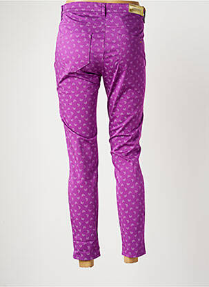 Pantalon 7/8 stretch taille normale violet COUTURIST femme