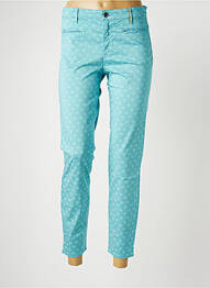 Pantalon 7/8 stretch taille normale bleu COUTURIST femme