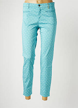 Pantalon 7/8 stretch taille normale bleu COUTURIST femme