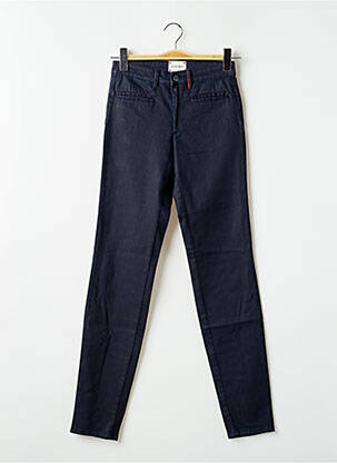 Pantalon slim tissage enduit taille normale bleu COUTURIST femme
