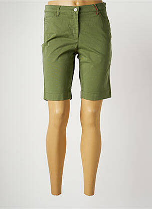 Bermuda coupe droite taille normale vert COUTURIST femme