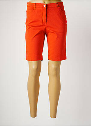 Bermuda coupe droite taille normale orange COUTURIST femme