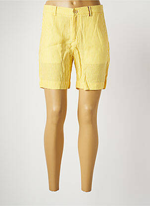 Bermuda coupe chino taille normale jaune COUTURIST femme