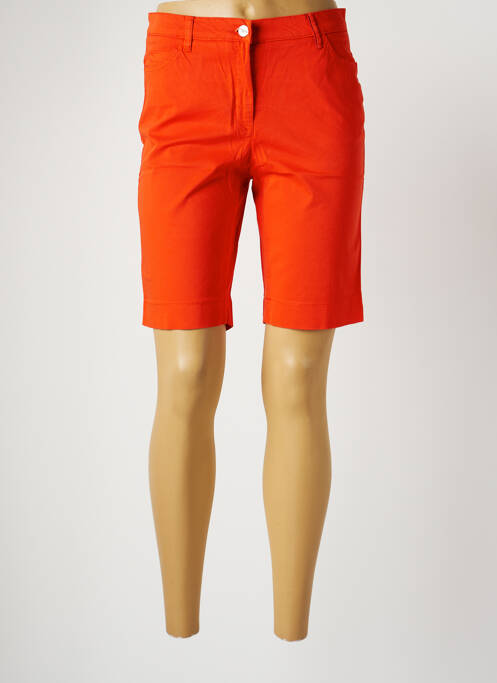 Bermuda coupe droite taille normale orange COUTURIST femme