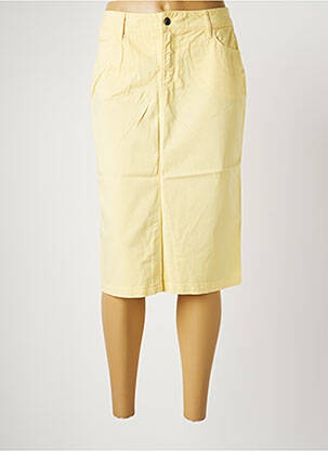Jupe mi-longue taille haute jaune COUTURIST femme