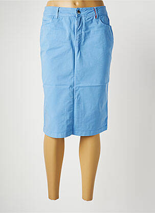 Jupe mi-longue stretch bleu COUTURIST femme