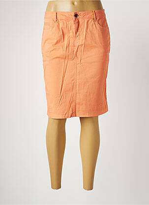 Jupe mi-longue taille normale orange COUTURIST femme
