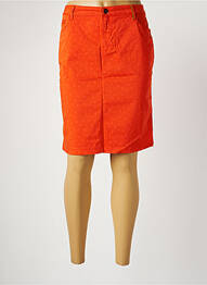 Jupe mi-longue taille normale orange COUTURIST femme