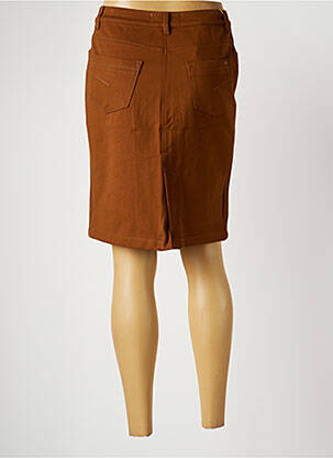 Jupe mi-longue taille normale marron COUTURIST femme