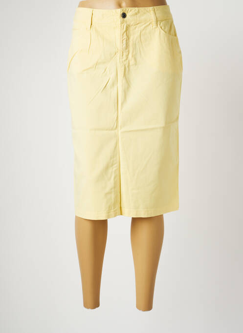 Jupe mi-longue taille haute jaune COUTURIST femme