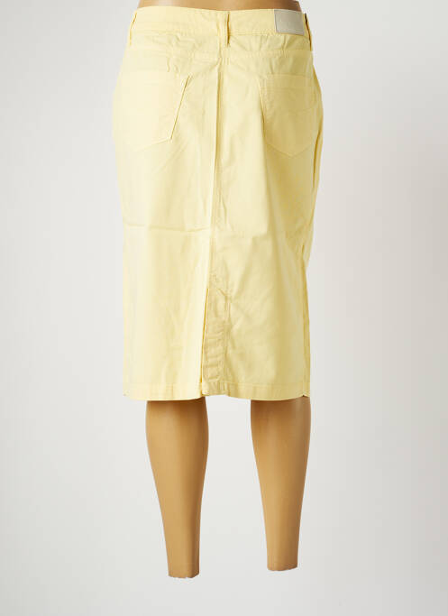 Jupe mi-longue taille haute jaune COUTURIST femme