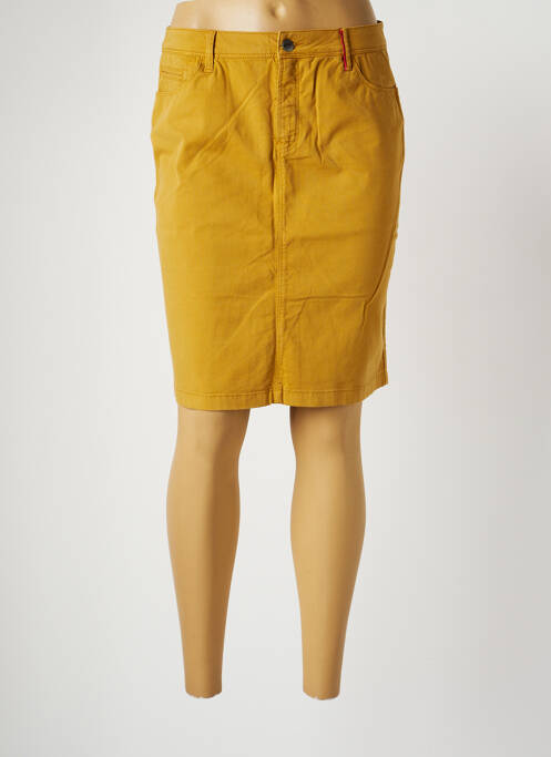 Jupe mi-longue taille haute jaune COUTURIST femme