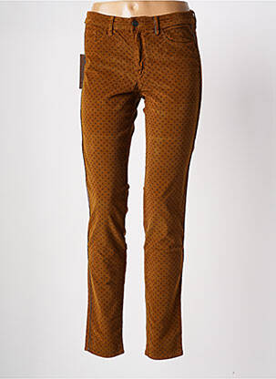 Pantalon slim stretch taille normale marron DENIM &DRESS femme