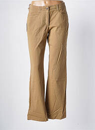 Pantalon chino fermeture zippée sous rabat boutonné taille normale beige COUTURIST femme