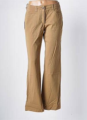 Pantalon chino fermeture zippée sous rabat boutonné taille normale beige COUTURIST femme