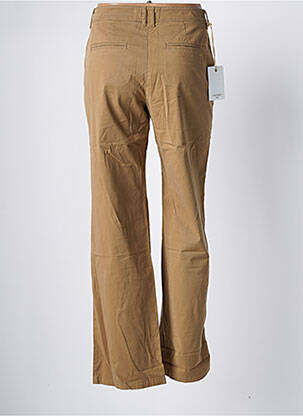 Pantalon chino fermeture zippée sous rabat boutonné taille normale beige COUTURIST femme