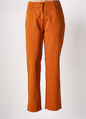 Pantalon droit stretch taille normale marron COUTURIST femme