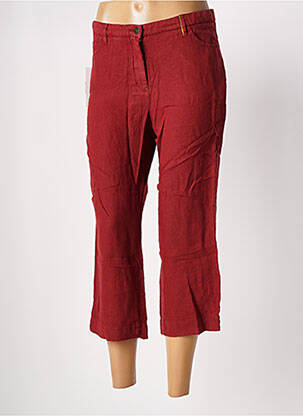 Pantacourt coupe droite taille normale rouge COUTURIST femme