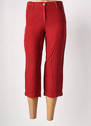 Pantacourt coupe droite taille normale rouge COUTURIST femme