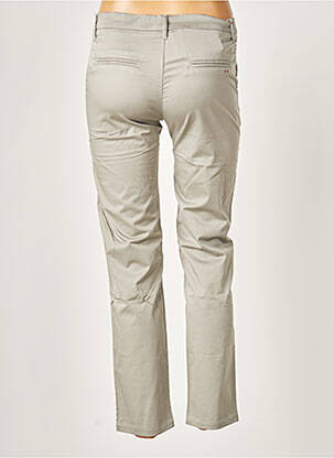 Pantalon chino fermeture zippée sous rabat boutonné taille normale gris COUTURIST femme