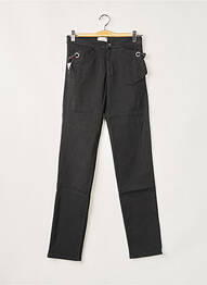 Pantalon slim broderie rivets taille normale noir COUTURIST femme