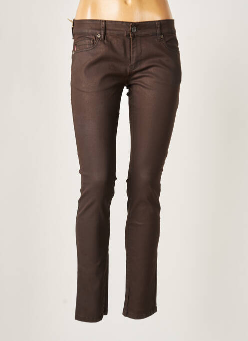 Pantalon slim marron COUTURIST pour femme