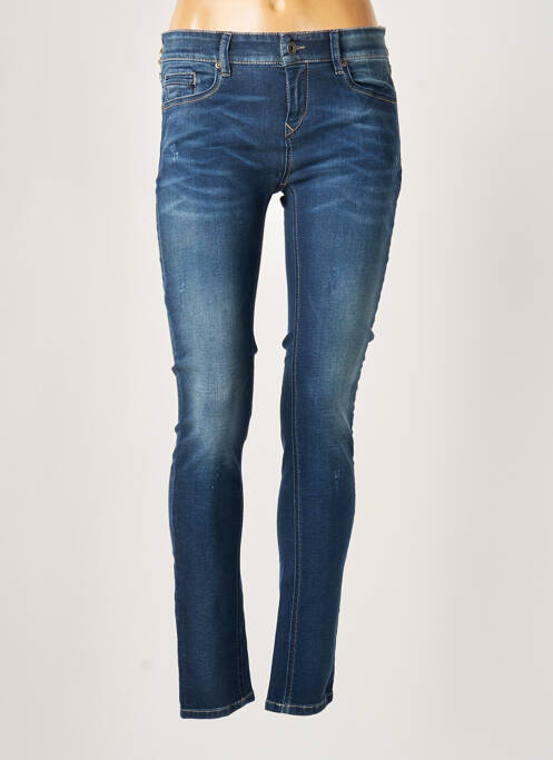 Jeans coupe slim broderie rivets taille normale bleu COUTURIST femme
