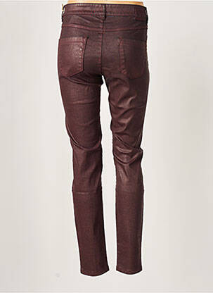 Pantalon slim tissage enduit taille normale violet COUTURIST femme