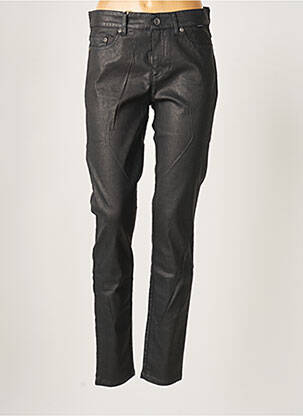 Pantalon slim tissage enduit taille normale noir COUTURIST femme