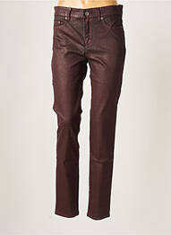 Pantalon slim tissage enduit taille normale violet COUTURIST femme