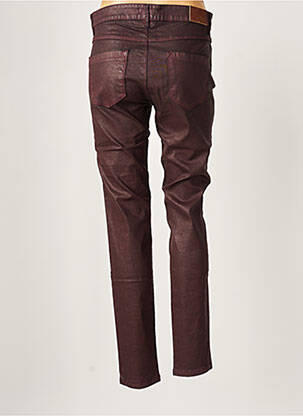 Pantalon slim tissage enduit taille normale violet COUTURIST femme