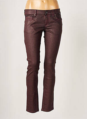 Pantalon slim taille basse taille basse violet COUTURIST femme