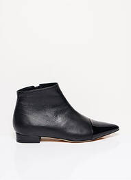 Bottines/boots matière lisse talon plat jusqu'à 3cm noir CRISTINA MILLOTTI femme