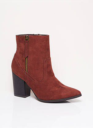 Bottines/boots bout pointu talon de 7 à 9cm marron SPROX femme