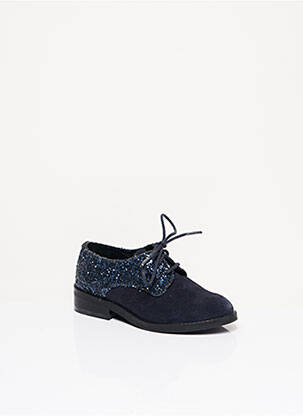 Derbies empiècements talon bas bleu YEP fille