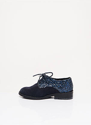 Derbies empiècements talon bas bleu YEP fille