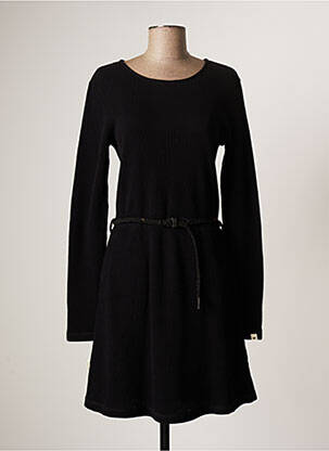 Robe mi-longue manches longues manches longues noir RAGWEAR femme