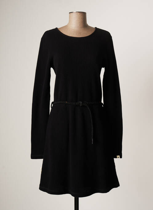 Robe mi-longue manches longues manches longues noir RAGWEAR femme