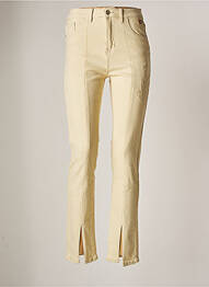 Jeans coupe droite taille haute taille haute jaune NEKANE femme