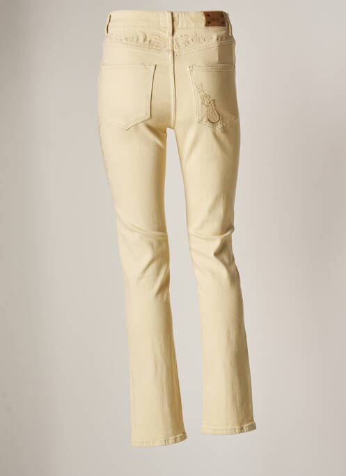 Jeans coupe droite jaune NEKANE pour femme