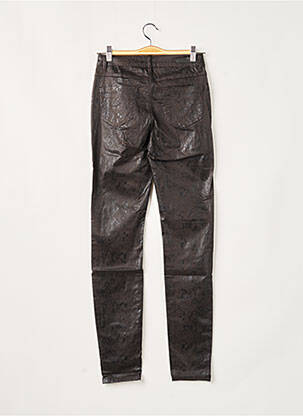 Pantalon slim stretch taille normale marron GEISHA femme