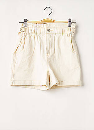 Short finition revers taille haute beige GEISHA femme