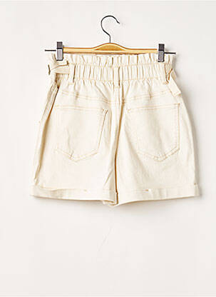 Short finition revers taille haute beige GEISHA femme