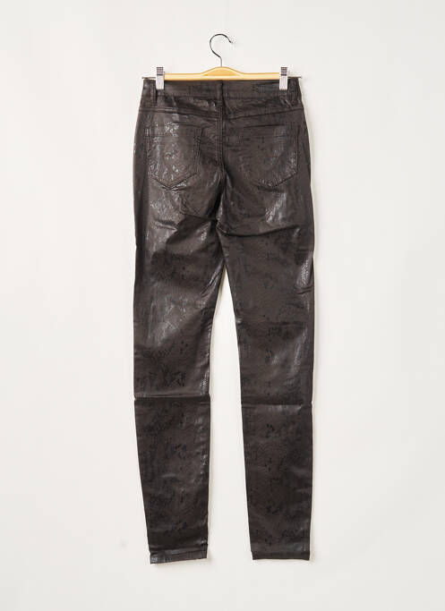 Pantalon slim broderie rivets taille normale marron GEISHA femme