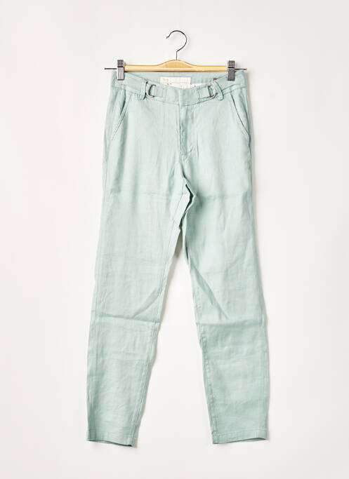 Pantalon chino fermeture zippée sous rabat avec crochet taille normale bleu SALSA femme