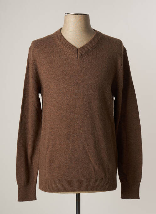 Pull marron SELECTED pour homme