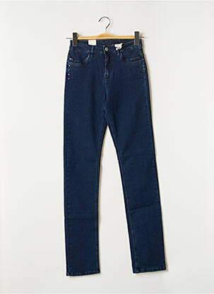 Jeans coupe slim broderie rivets taille normale bleu KANOPE femme