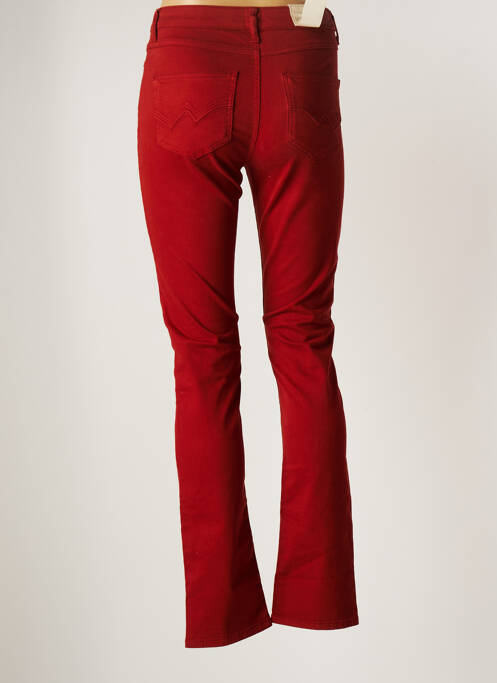 Pantalon droit stretch taille normale orange KANOPE femme