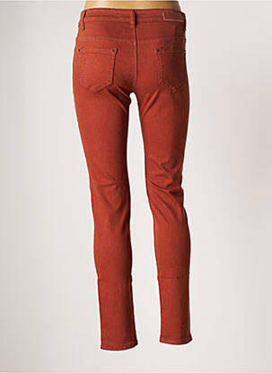 Pantalon slim tissage popeline taille normale orange KALISSON femme