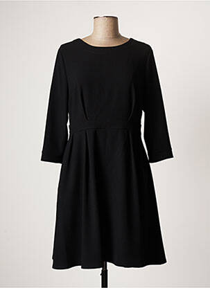 Robe courte manches 3/4 manches 3/4 noir MAISON MARLEY femme